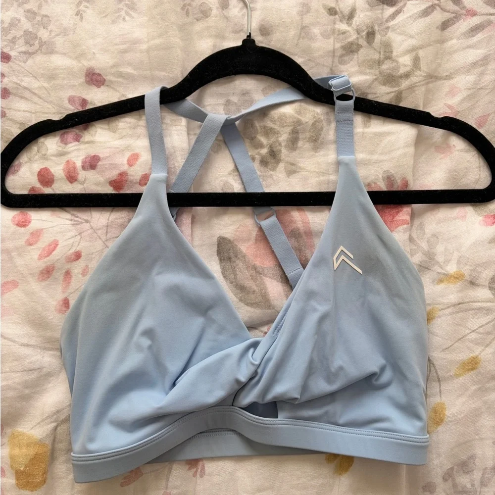 Oner Active Unified Twist Sports Bra in Powdered Blue - Picture 1 of 4